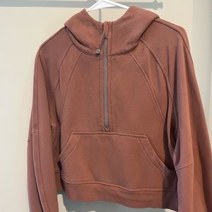 Lululemon half-zip cropped scuba sweatshirt